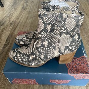 Snake Skin Ankle Booties